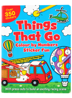 THINGS THAT GO — COLOUR BY NUMBERS STICKER FUN