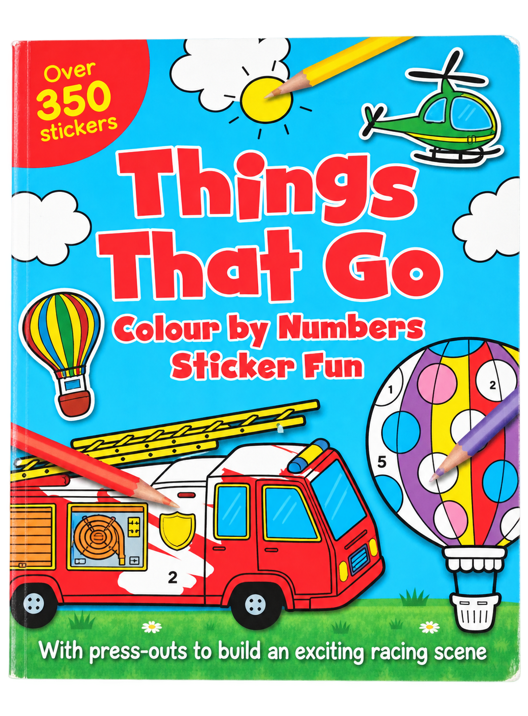 THINGS THAT GO — COLOUR BY NUMBERS STICKER FUN
