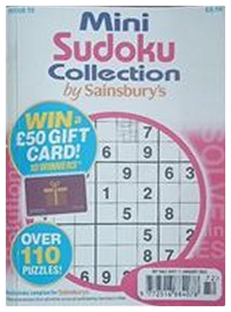 MINI SUDOKU COLLECTION BY SAINSBURY'S — ISSUE 72